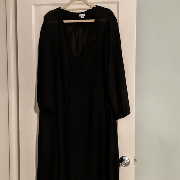 RARE NWT Cuyana Deep V Maxi Caftan Black MD/LG - Picture 2 of 6